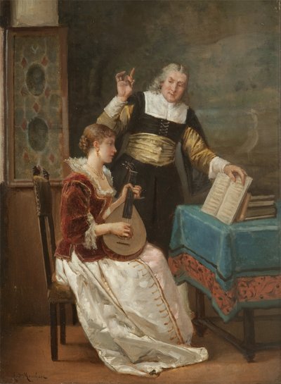 The Music Master by Louis Claude Mouchot